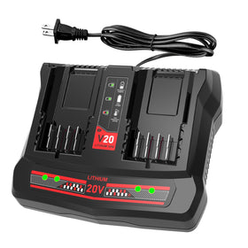 ANTRObut CMCB124 dual-port charger front view for quick battery swaps.