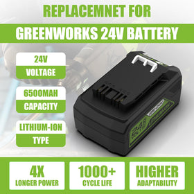 ANTRobut Greenworks 24V charger with LED indicator for easy monitoring.