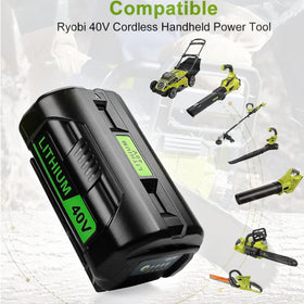 ANTRobut Ryobi 40V battery pack with lithium cells offering extended runtime.