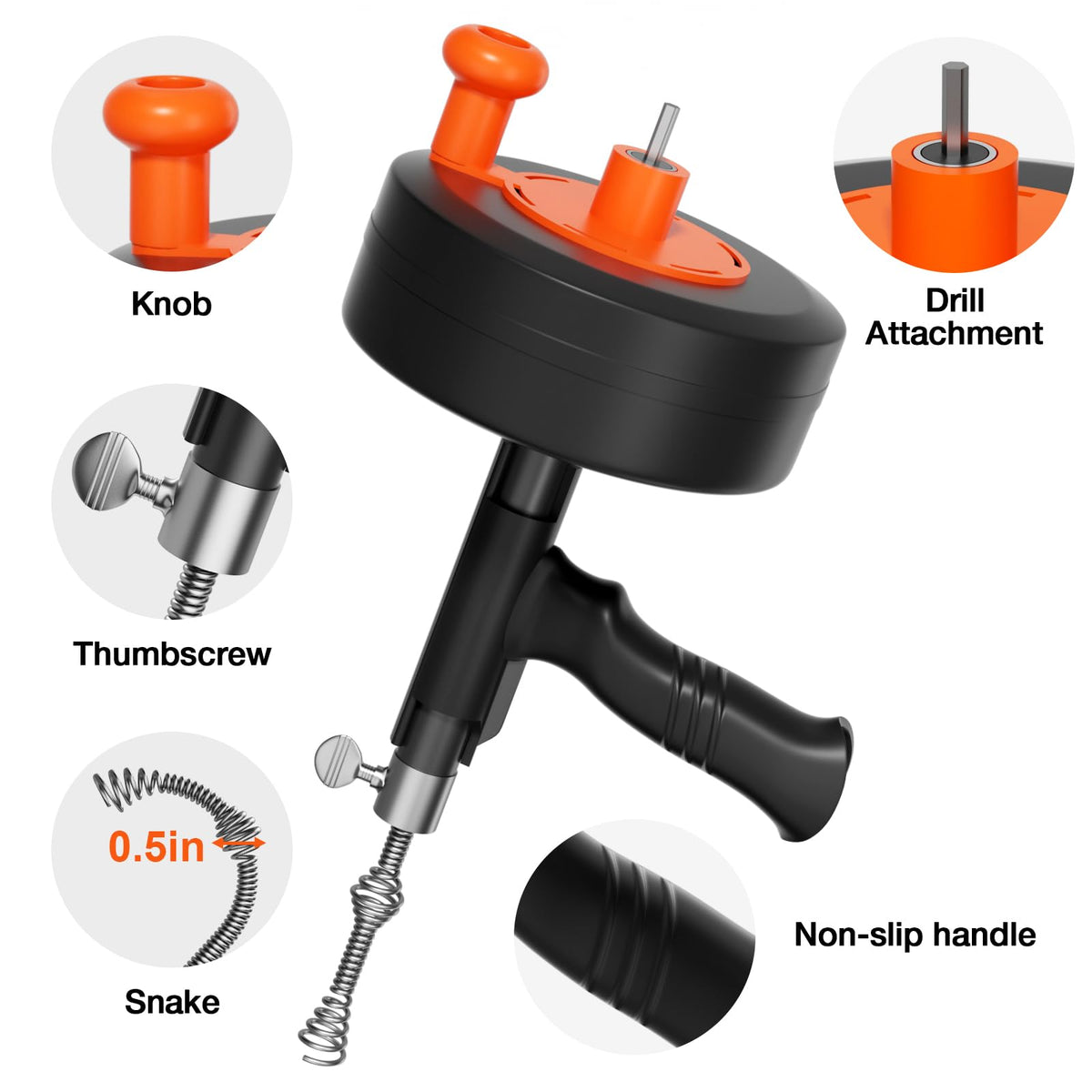 ANTSYLVE Drain Auger protective gloves keep hands clean during use.