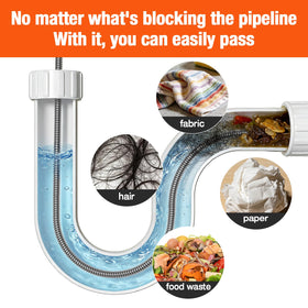 ANTSYLVE Drain Auger steel drum offers durable storage and protection.