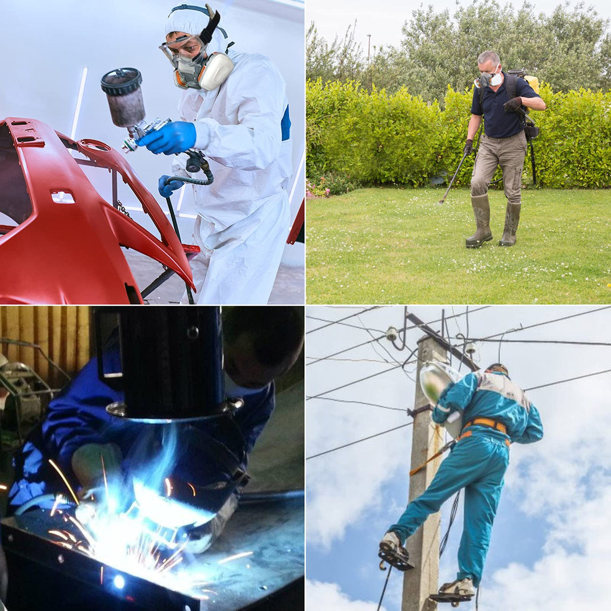 ANUNU dust and fume protection for epoxy, wood, and welding tasks