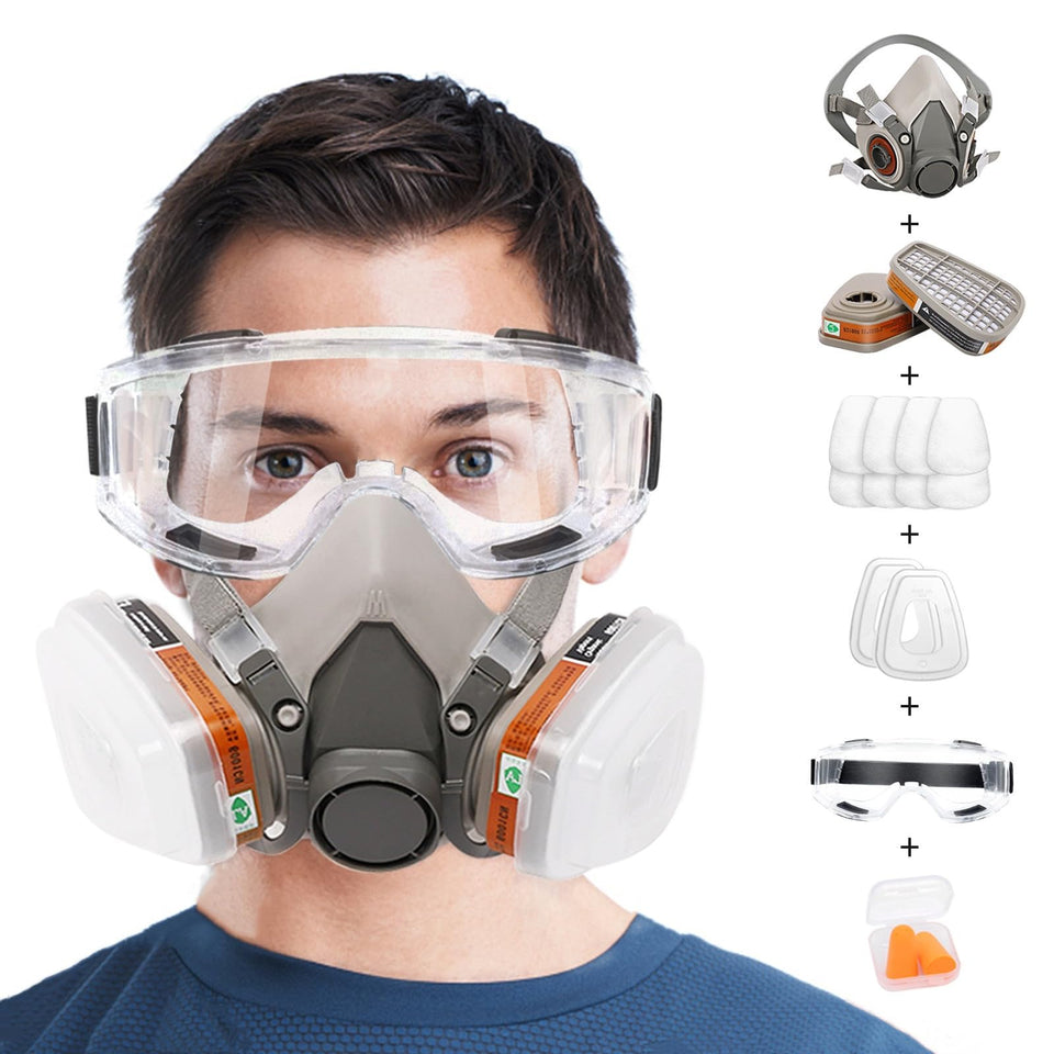 ANUNU reusable respirator half-facepiece for dust protection during projects