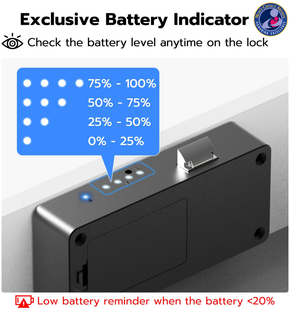 Anweller Smart Cabinet Lock adhesive and screw install offers flexible mounting