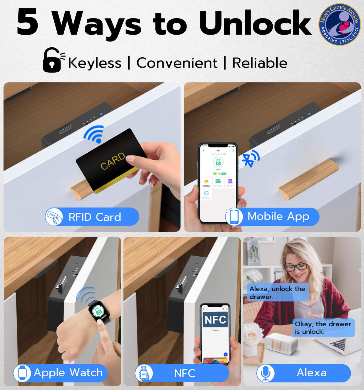 Anweller Smart Cabinet Lock app control enables phone-based unlocking