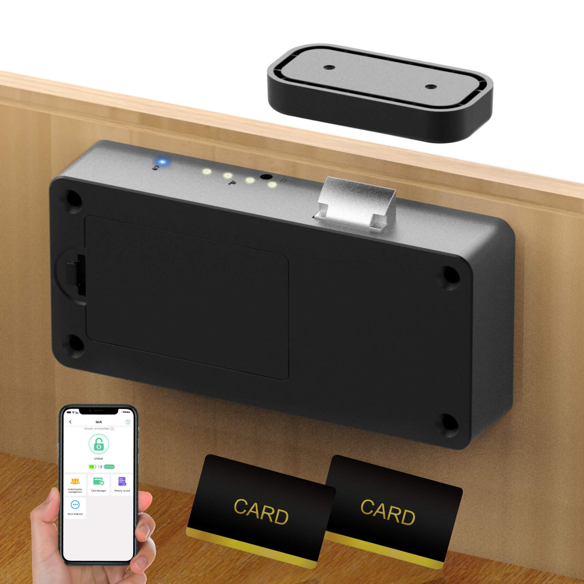 Anweller Smart Cabinet Lock with hidden installation for furniture-safe security