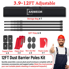 ANWEOR anti-slip base and sponge pad protect floors and ceilings