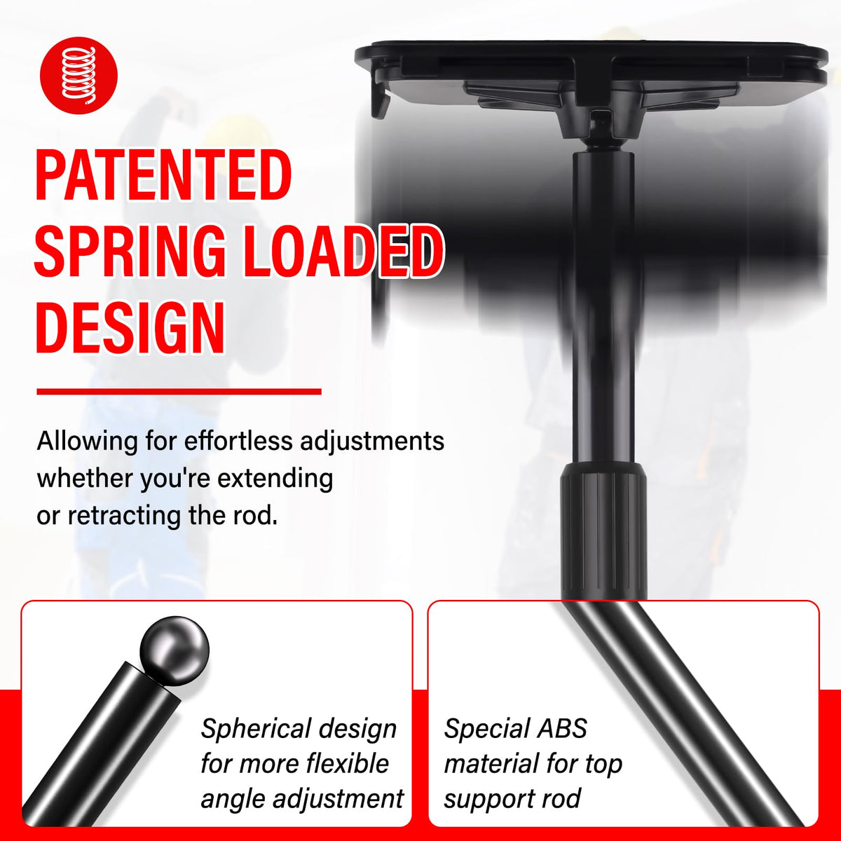 ANWEOR spring-loaded joint enables smooth height adjustments