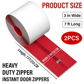 ANWEOR self-adhesive zipper door being installed on a plastic barrier easily.