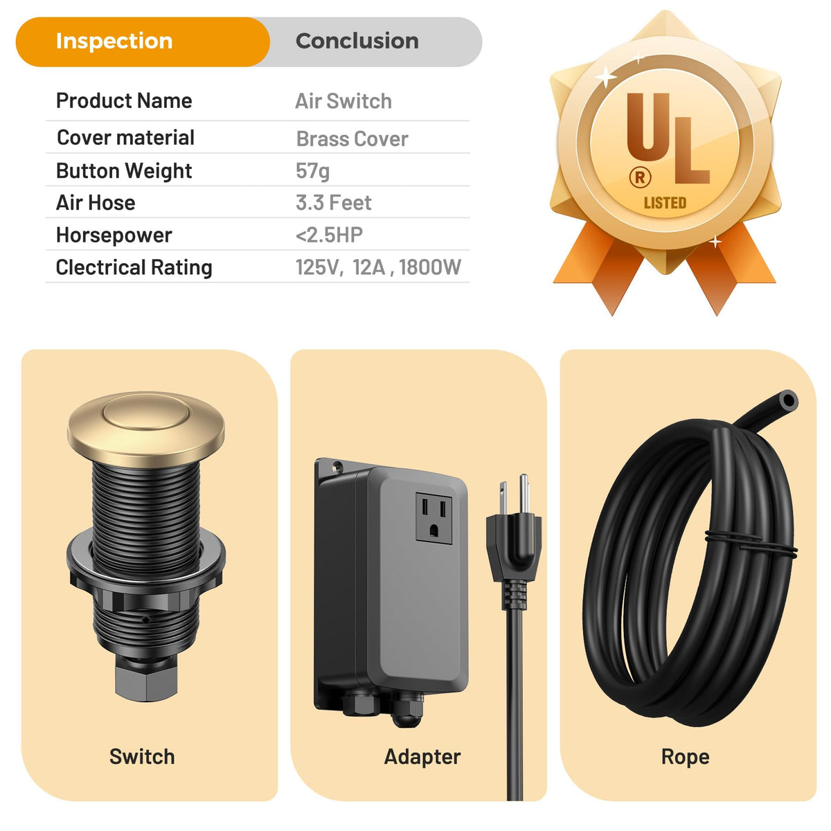 ANWOLL air switch universal compatibility supports major disposals for retrofits.