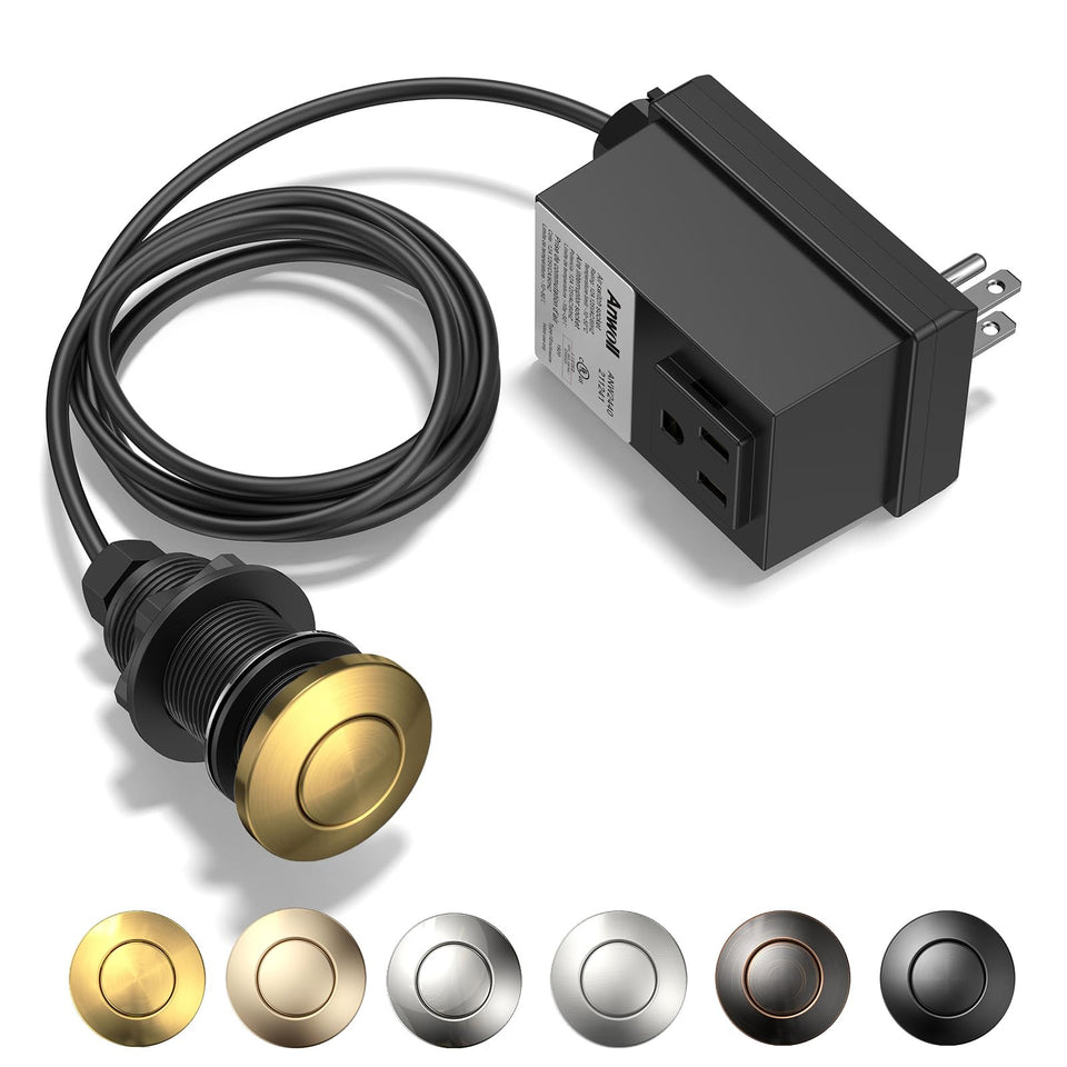 ANWOLL garbage disposal air switch in action for quick, clean kitchen control