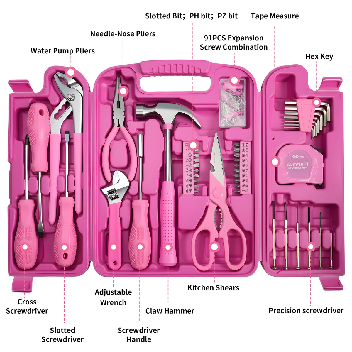 ANXTECH alloy steel tools with rust-resistant chrome finish