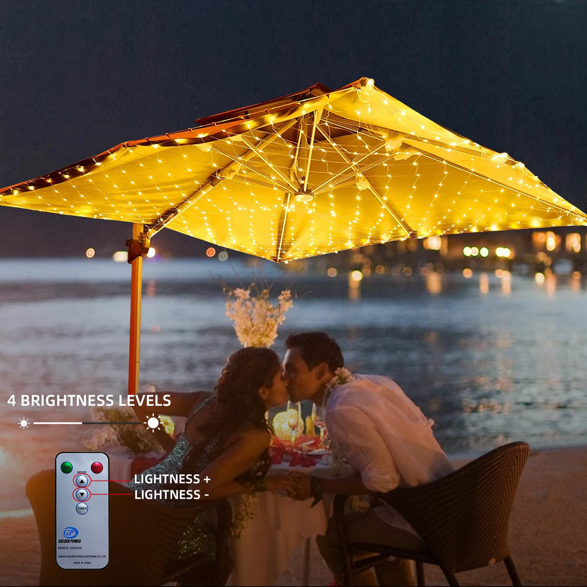 Anycosy gazebo net lights provide festival-ready canopy lighting