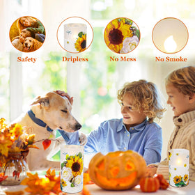 ANYGIFT sunflower candles make a cozy housewarming gift for new homes.