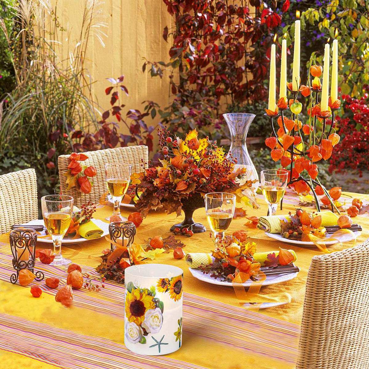 ANYGIFT flameless sunflower candles are safe around children and pets.