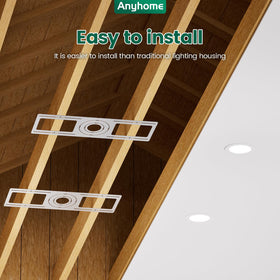 Anyhome round-hole plate for 6in recessed lights offers flush ceiling fit.