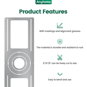 Anyhome screw-accessory kit complements mounting plates for quick installation.