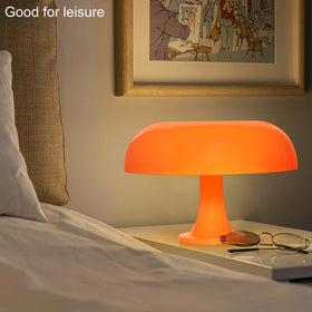 Anykonio orange mushroom lamp bedroom ambience creates restful nights.
