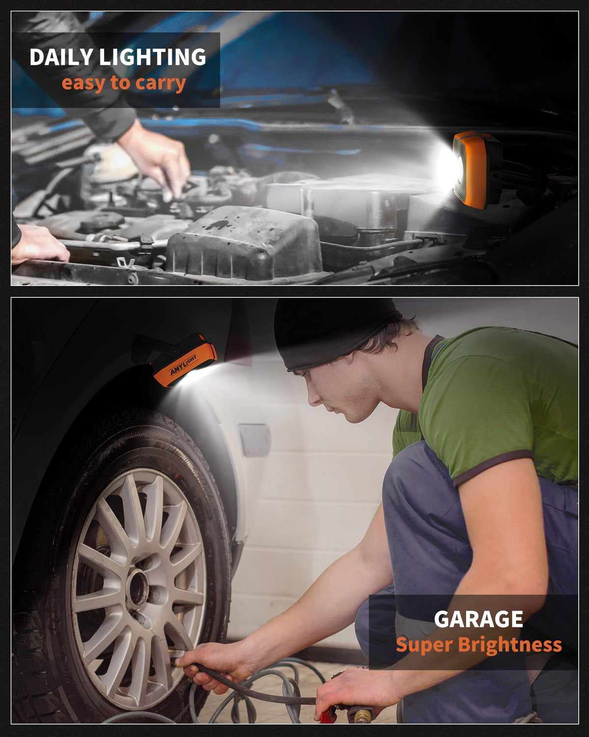 AnyLight 150° rotation lets you illuminate from multiple angles.
