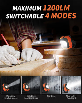 AnyLight COB flood mode fills wide areas for group tasks.