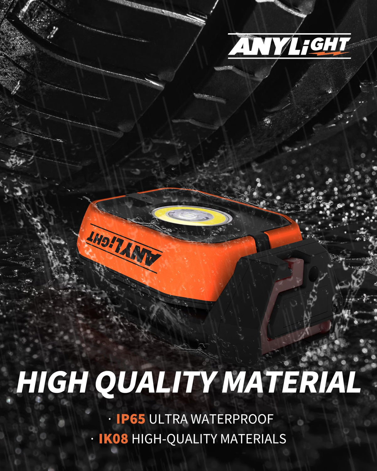 AnyLight work light with magnetic base offers hands-free repairs.