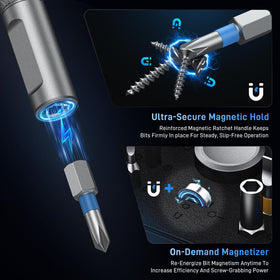 Anylot magnetic bit holder keeps screws secure for quick work