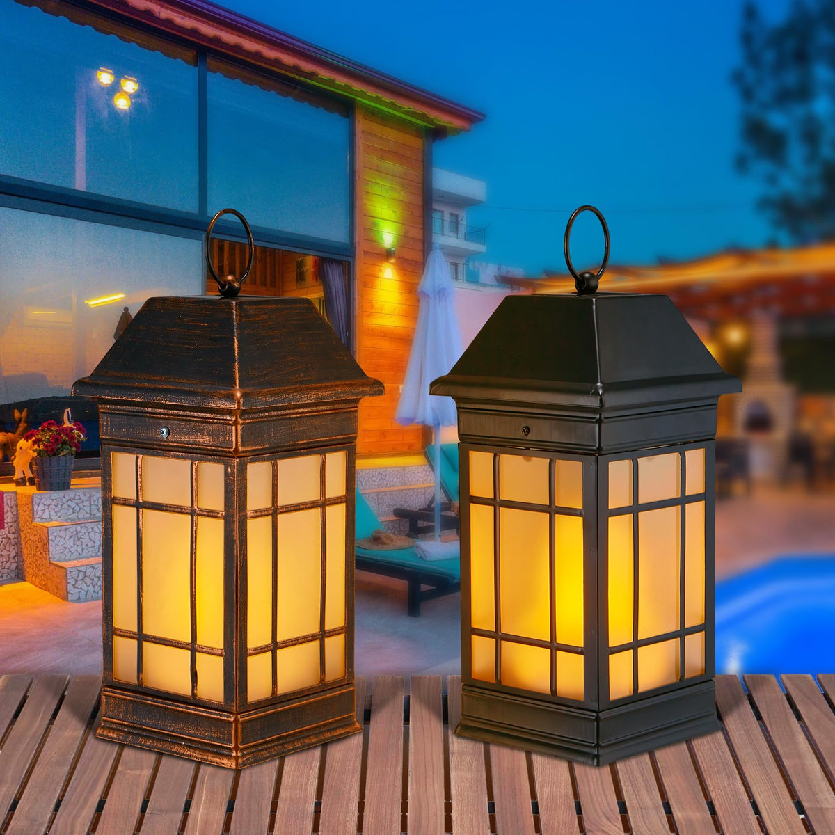 anyperfect hanging lantern suitable for garden, patio, porch illumination