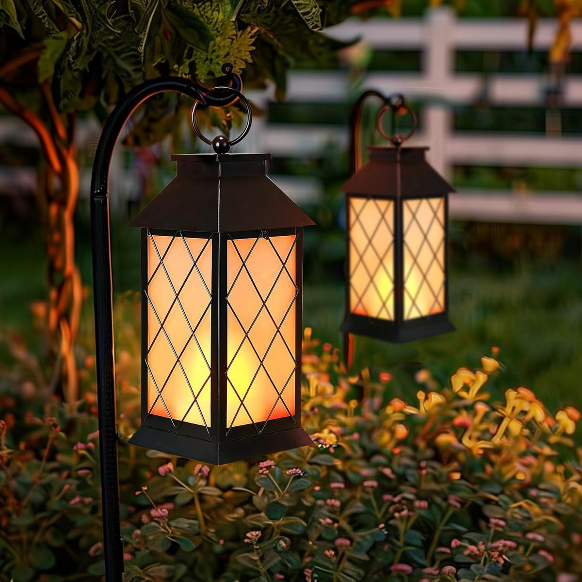 anyperfect hanging solar lantern suitable for patios and gardens at night