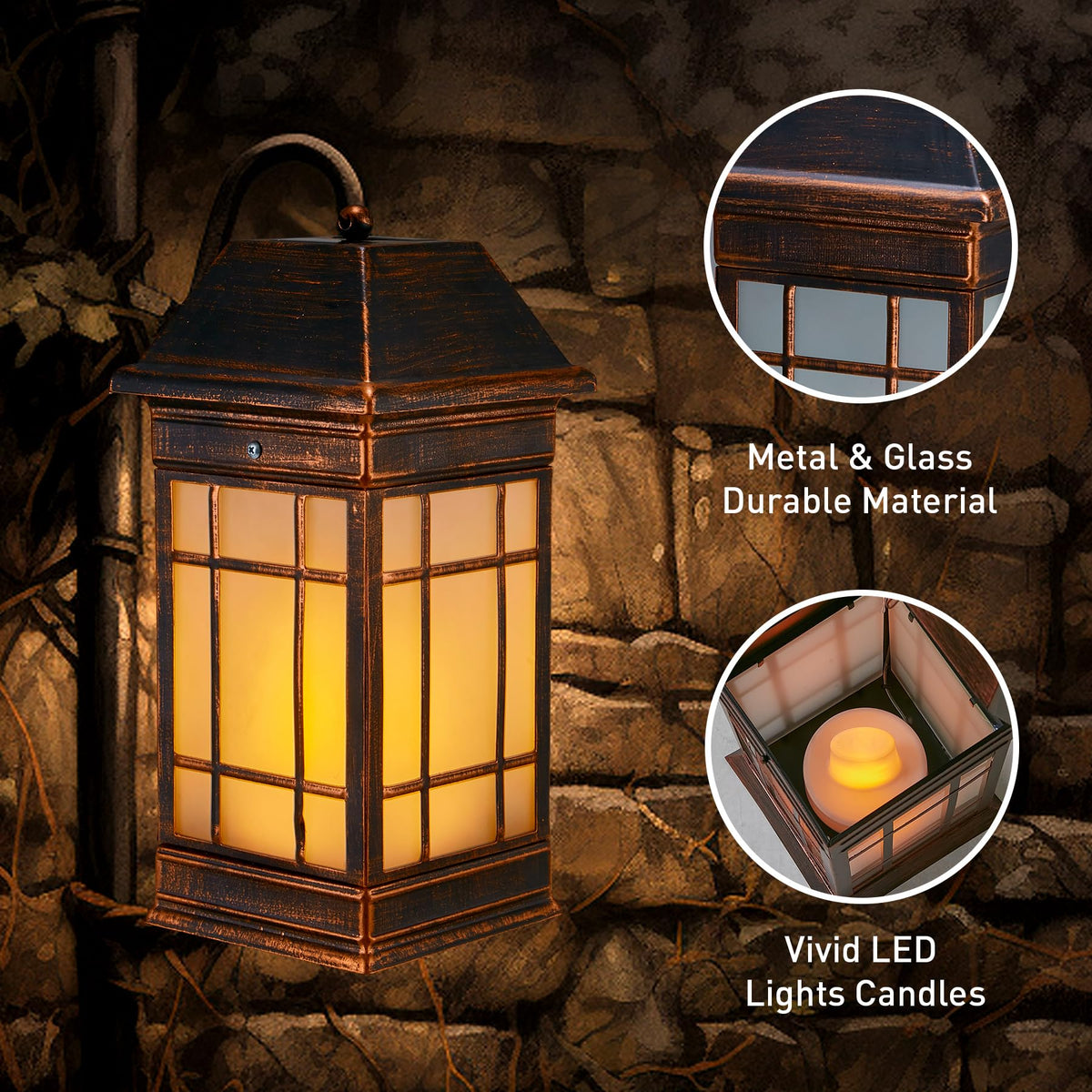 anyperfect lantern with efficient solar charging for quick daytime to nighttime lighting