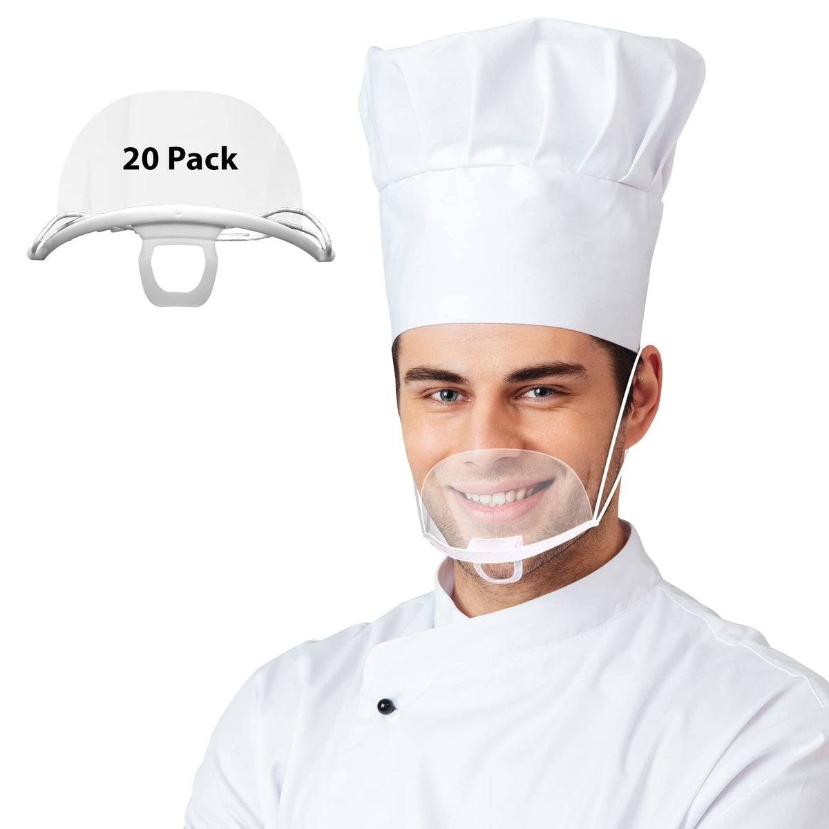 ANYSAFE anti-fog mouth shield 20-pack for clear visibility during service
