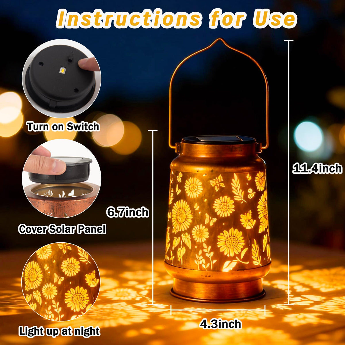 ANYTALK lantern can hang or stand for flexible porch or garden decor