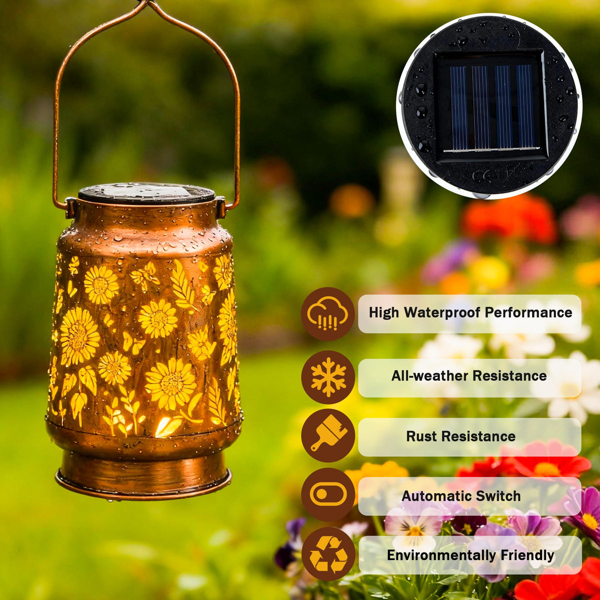 ANYTALK IP55 waterproof lantern provides reliable lighting in rain or snow