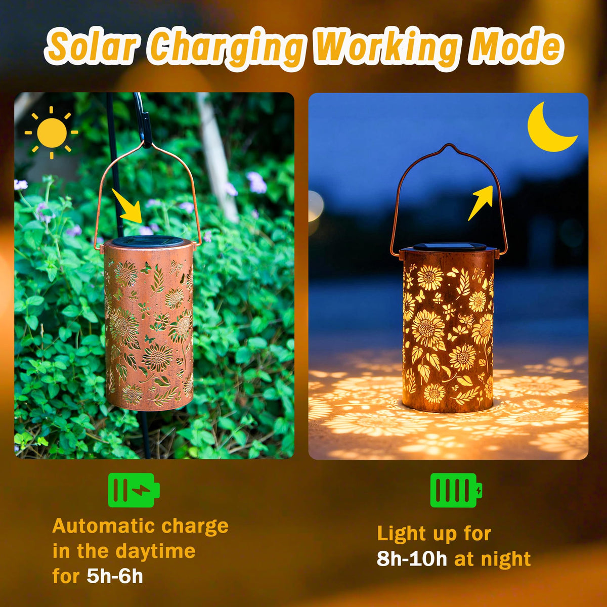 ANYTALK IP55 waterproof lantern withstands rain for outdoor spaces.