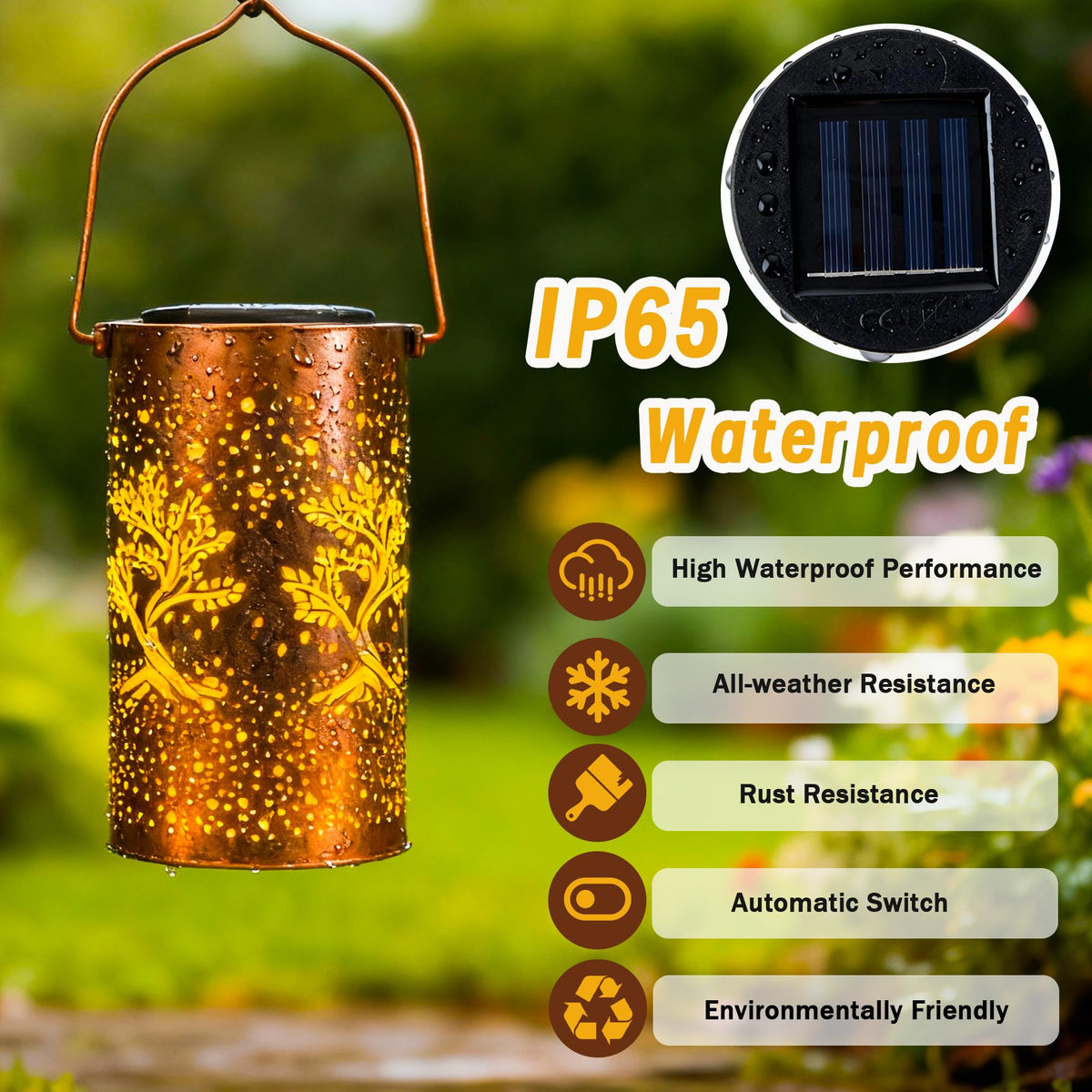 ANYTALK Tree of Life lantern on tree branch adds charm to outdoor spaces