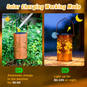 ANYTALK Tree of Life lantern on tabletop provides cozy porch lighting