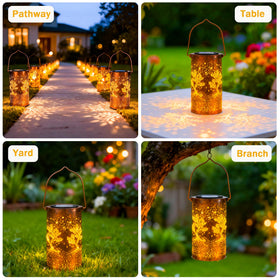 ANYTALK Tree of Life solar lantern charges during day and auto lights at night