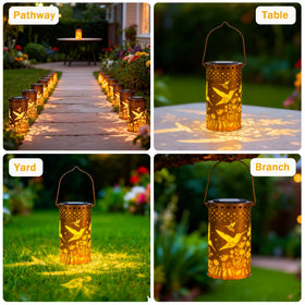 ANYTALK tree pergola lantern decoration enhances entryways and pathways with soft light.