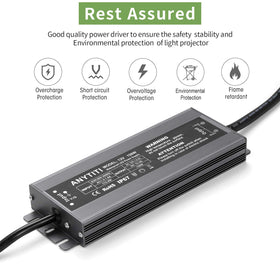ANYTITI LED Driver DC12V output delivers steady lighting supply.
