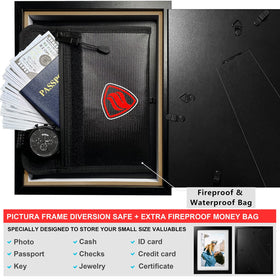 ANZAKY fireproof and waterproof money bag protects cash and documents.