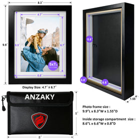 ANZAKY internal compartment provides discreet storage inside the frame.