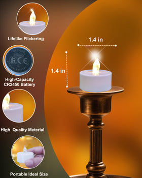 Anziner tea light with timer settings for flexible, hands-free ambiance.