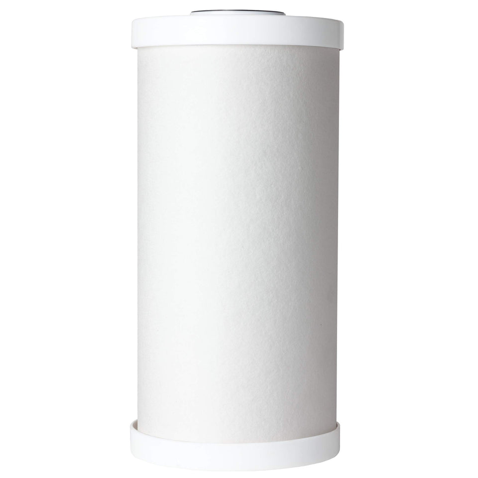 AO Smith 4.5x10 filter ready for whole-house use, reducing unseen sediment.