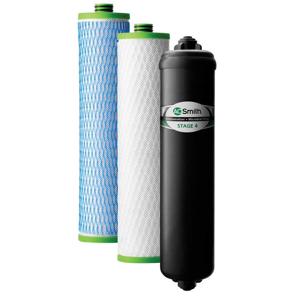A. O. Smith Claryum-filter-pack demonstrates advanced contaminant reduction for purer-tasting tap water.
