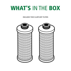 Claryum filter packaging highlights advanced filtration capabilities for AO-US-200-R.