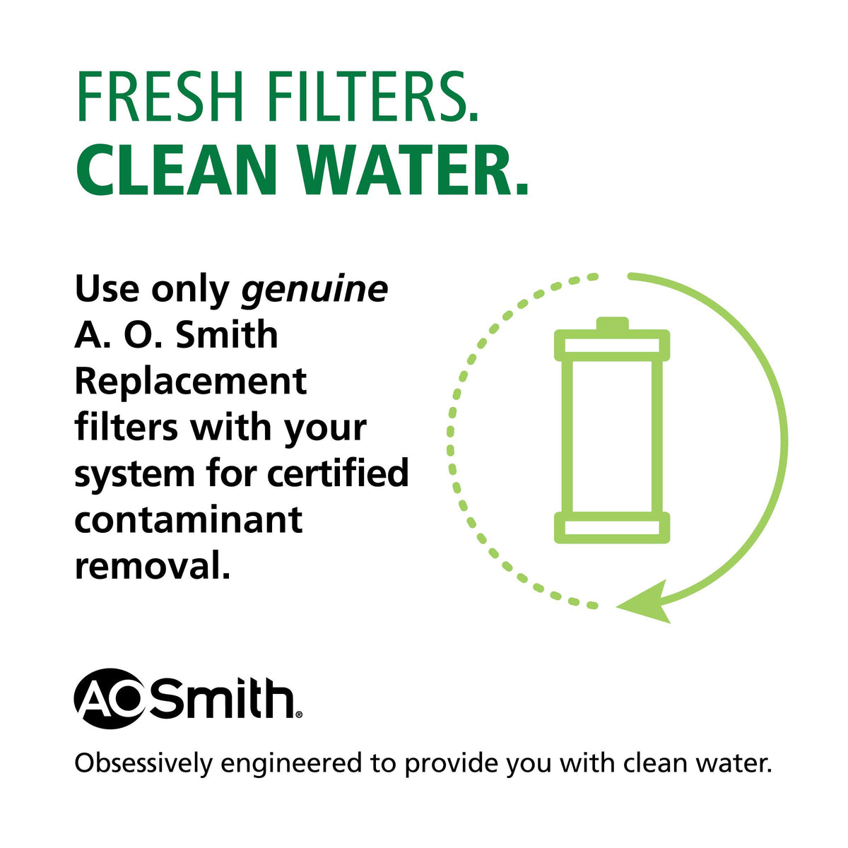 A. O. Smith filter-in-use-water-tap captures real-life convenience and clean-flow.