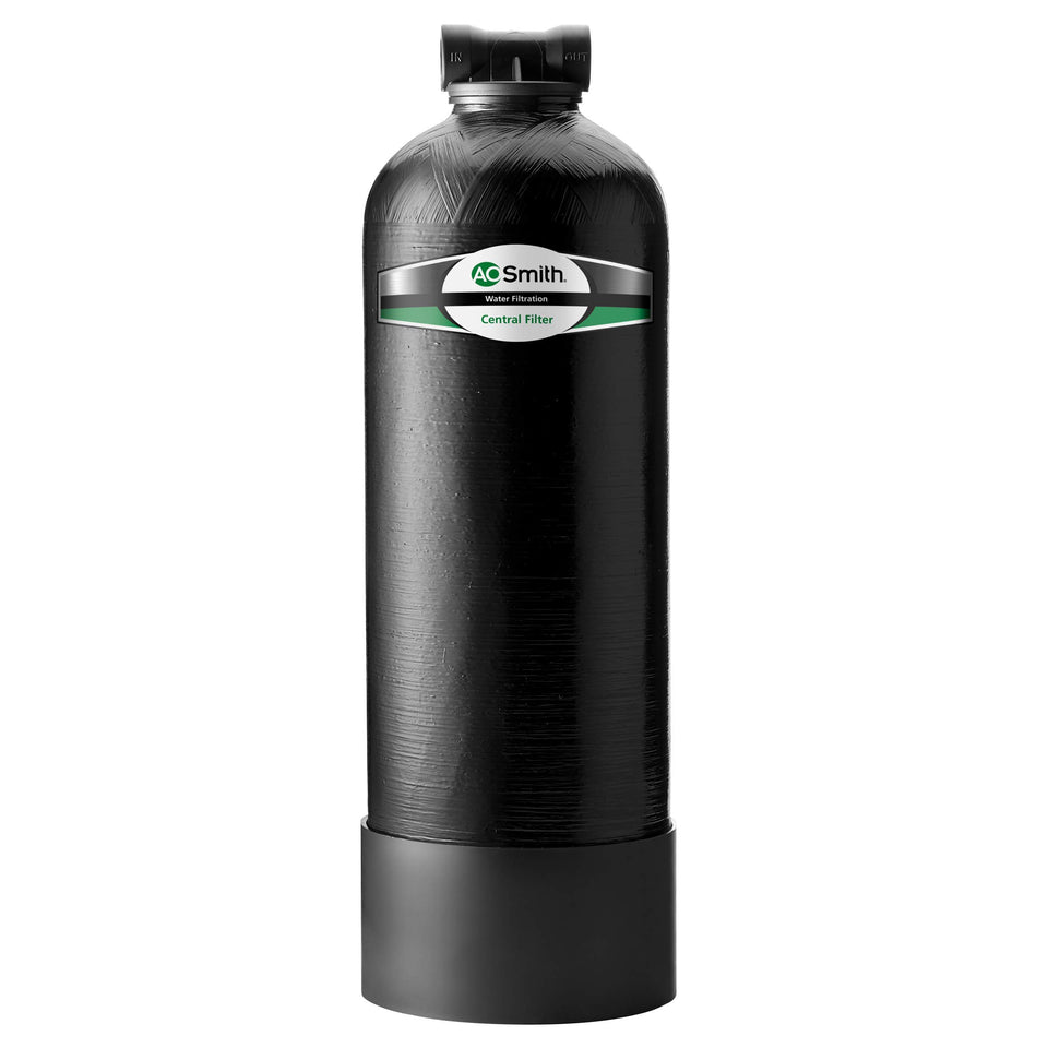 AO Smith whole-house filter assembly reduces chlorine taste and odor at every faucet.