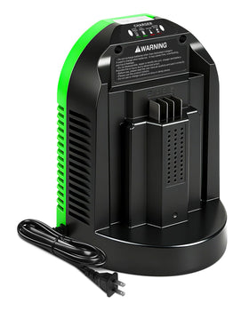 Aoasur EGO 56V charger front view with clear indicator panel.