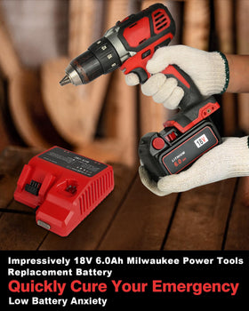 Aoasur M18 6-pack 6.0Ah battery compatibility with tools for longer work