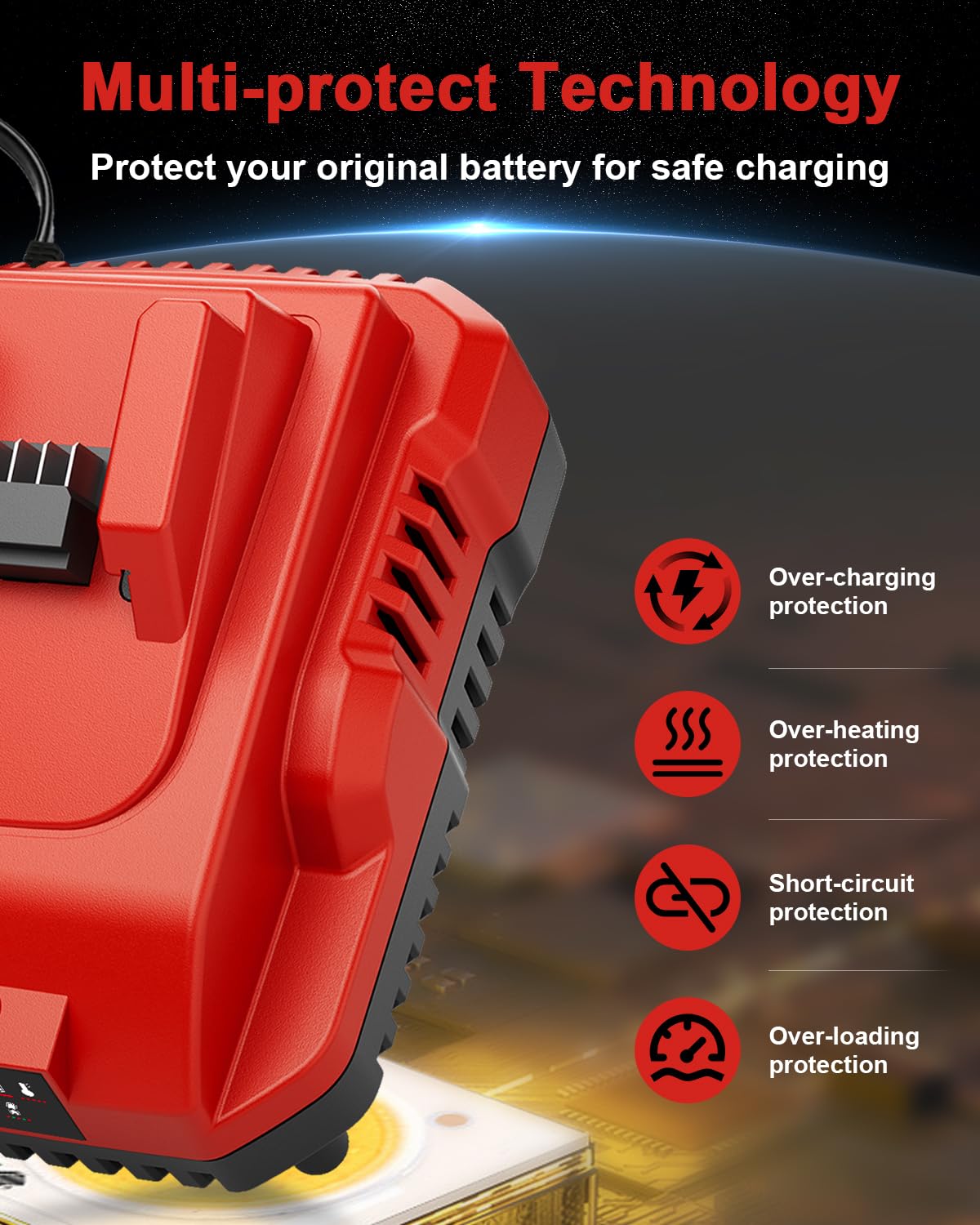 Aoasur safety features protect against overcharge and short circuits.