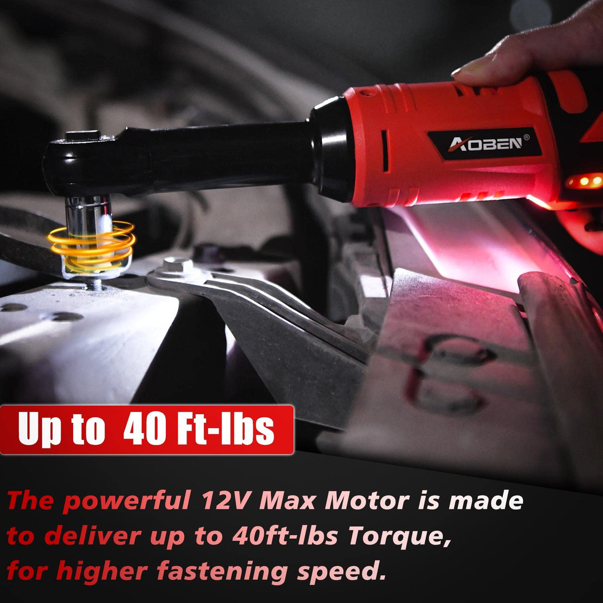 AOBEN 12V long reach kit includes two batteries and a fast charger.
